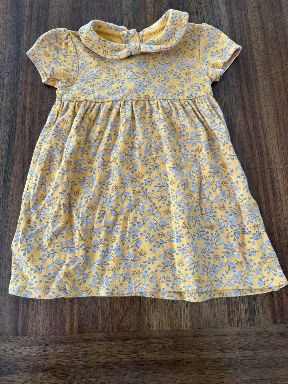 Magnetic Me Yellow Dress with Blue Floral Print